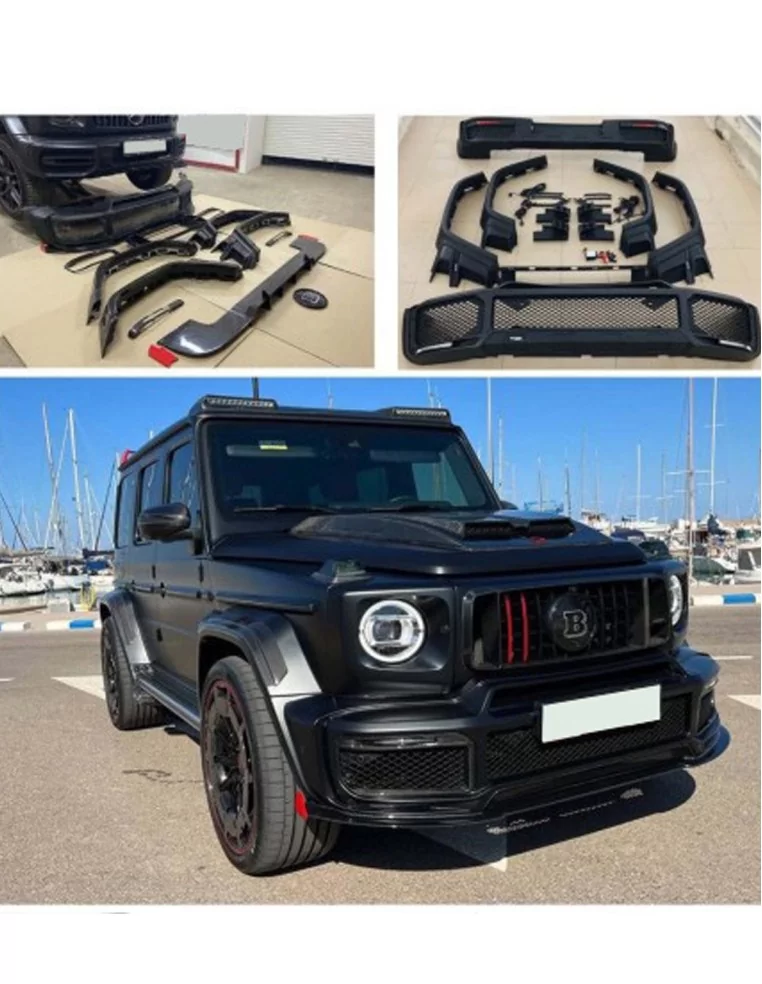  - Mercedes Benz - Kohlefaser Brabus Rocket G900 Style Karosseriekit + Kunststoff Widestar Karosseriekit für Mercedes-Benz W463A