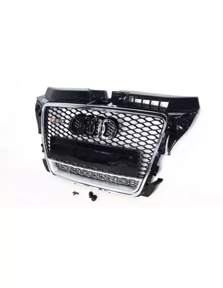  - Audi - Kühlergrill Audi A3 8P 2008-2012, Stil RS3 chrom QUATTRO - 3 - Rüsten Sie Ihren Audi A3 2008-2012 mit dem verchromten 