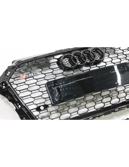  - Audi - Audi A3 8V 2016-2020 Wabengrill Grill w RS3 Black Quattro Style - 6 - Zmodernizuj swoje Audi A3 (2016-2020) za pomocą 