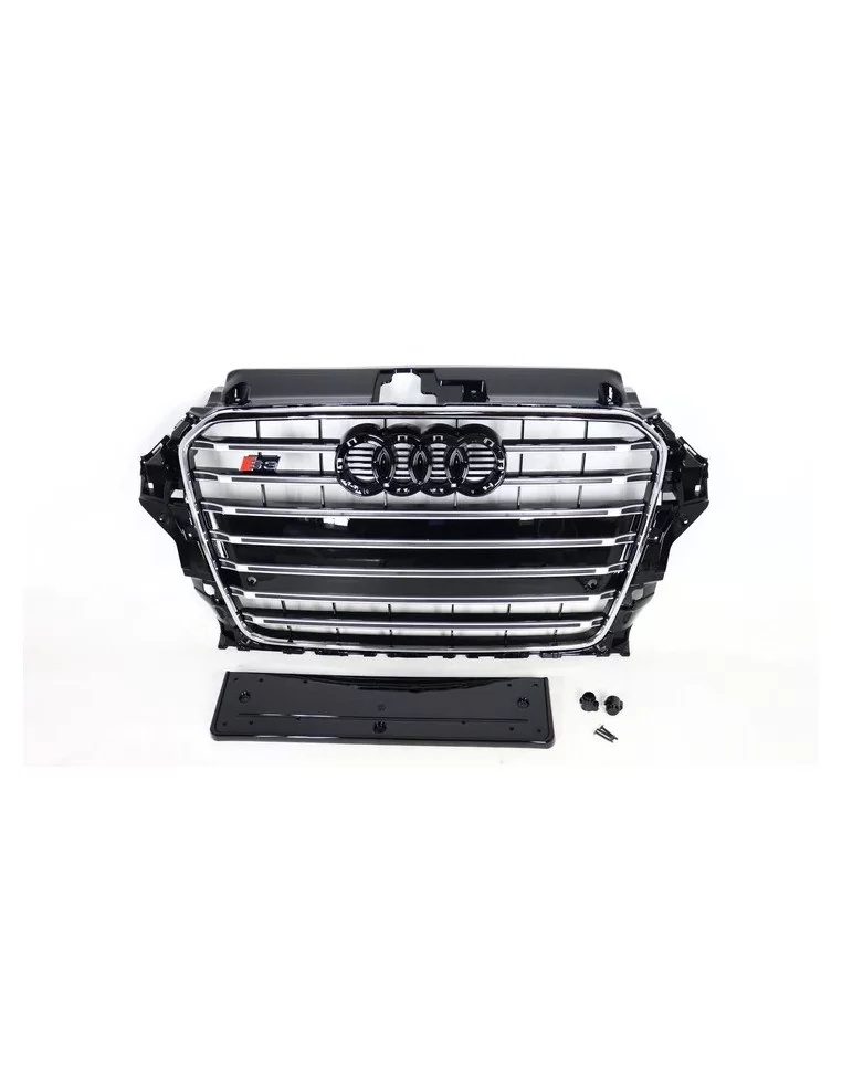  - Audi - Audi S3 front bumper radiator grille for Audi A3 2013-2016 chrome - 1 - Upgrade your Audi A3 (2013-2016) with this chr