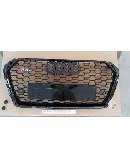  - Audi - Audi RS4 BLACK front bumper radiator grille for Audi A4 2015-2019 - 3 - Buy Audi RS4 BLACK Front Bumper Radiator Grill