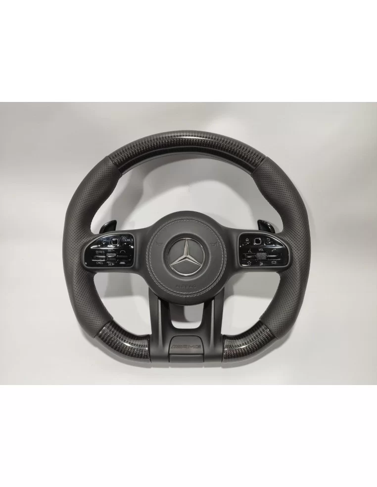  - Steering Wheels - AMG 梅赛德斯-奔驰 S 级 G 级 S222 W463A 碳皮方向盘 - 1 - AMG 梅赛德斯-奔驰 S 级 G 系列 S222 W463A 方向盘采用优质碳纤维皮革打造，尽显优雅，让您的驾驶体验更上一层楼