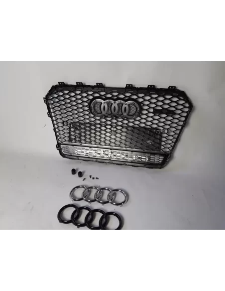  - Audi - Audi A5 8T 2012-2015 Kühlergrill Wabengrill in RS5 Schwarz Quattro Stil - 12 - Audi S5 Kühlergrill aus Chrom für Audi 