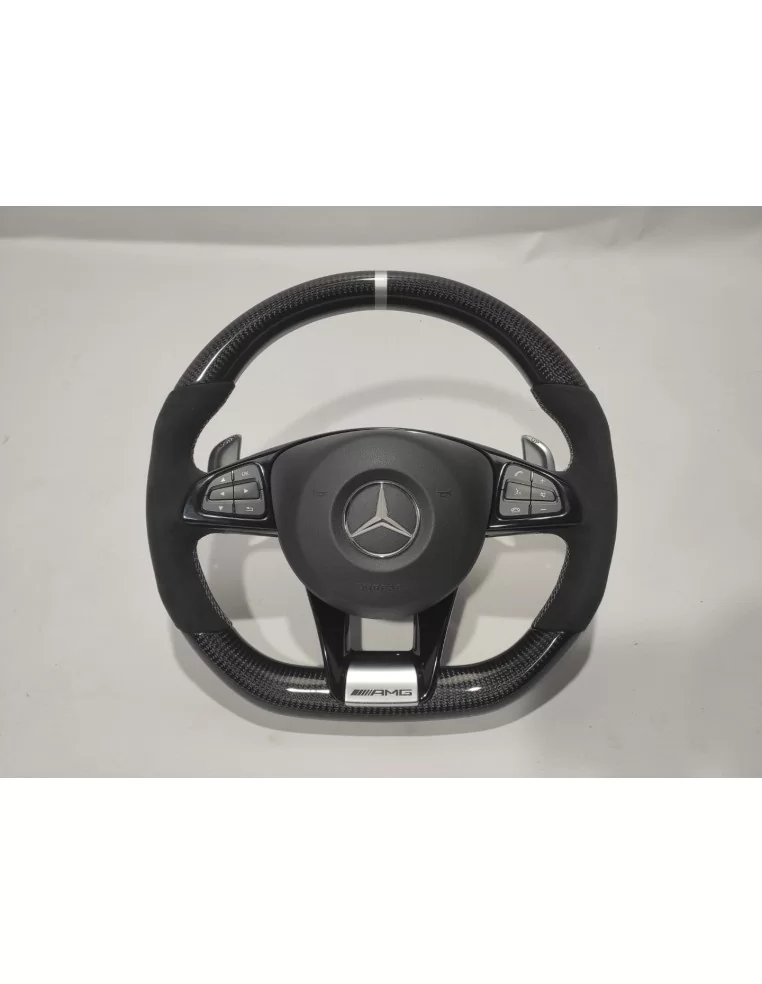  - Steering Wheels - Mercedes-Benz GLE GLC GLS W205 Steering Wheel Carbon Alcantara - 1 - Upgrade your driving experience with t