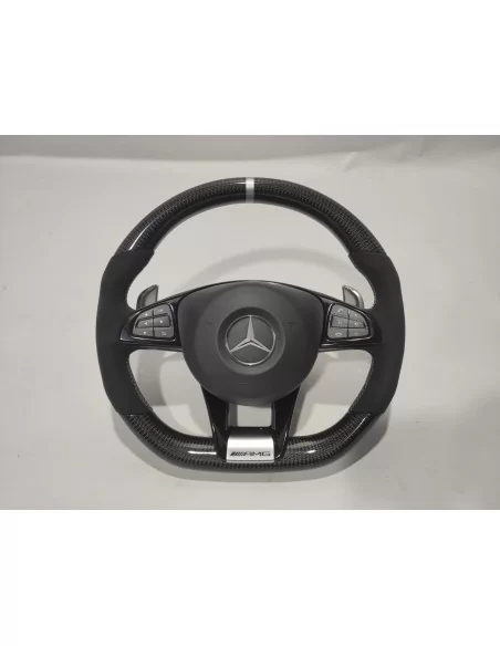  - Steering Wheels - Mercedes-Benz GLE GLC GLS W205 Steering Wheel Carbon Alcantara - 1 - Upgrade your driving experience with t