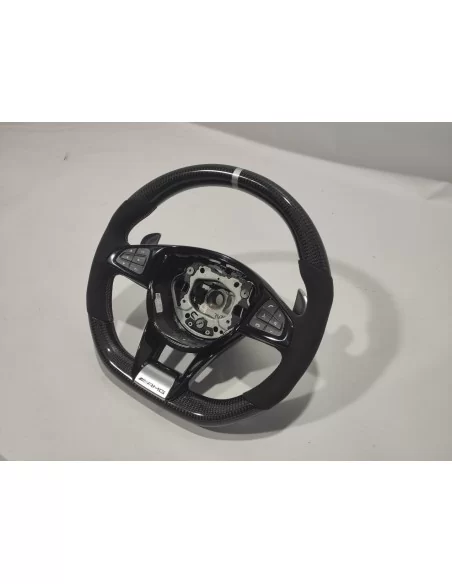  - Steering Wheels - Mercedes-Benz GLE GLC GLS W205 Steering Wheel Carbon Alcantara - 3 - Upgrade your driving experience with t