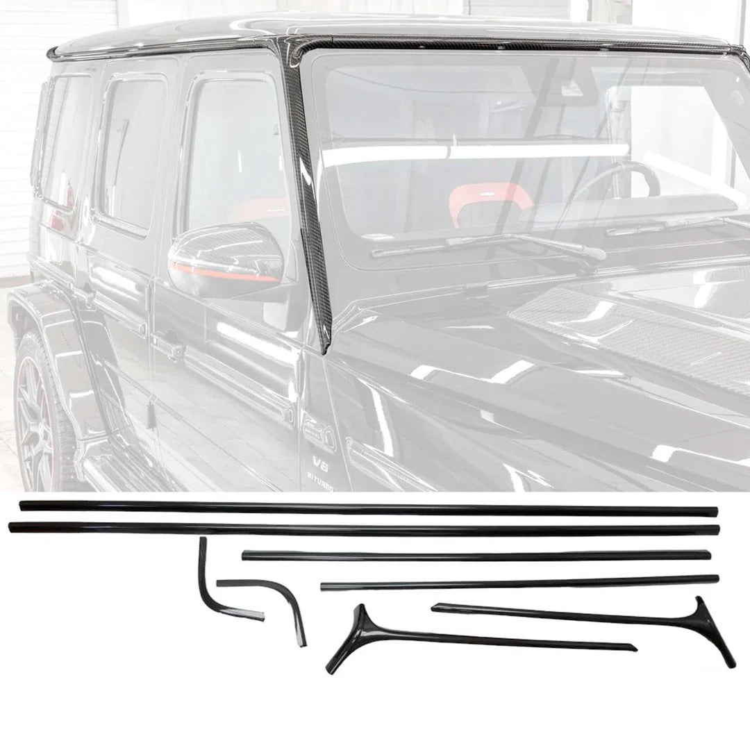Carbon-Dachzierleiste mit A-Säulen für Mercedes-Benz G-Klasse W465 (2024+)