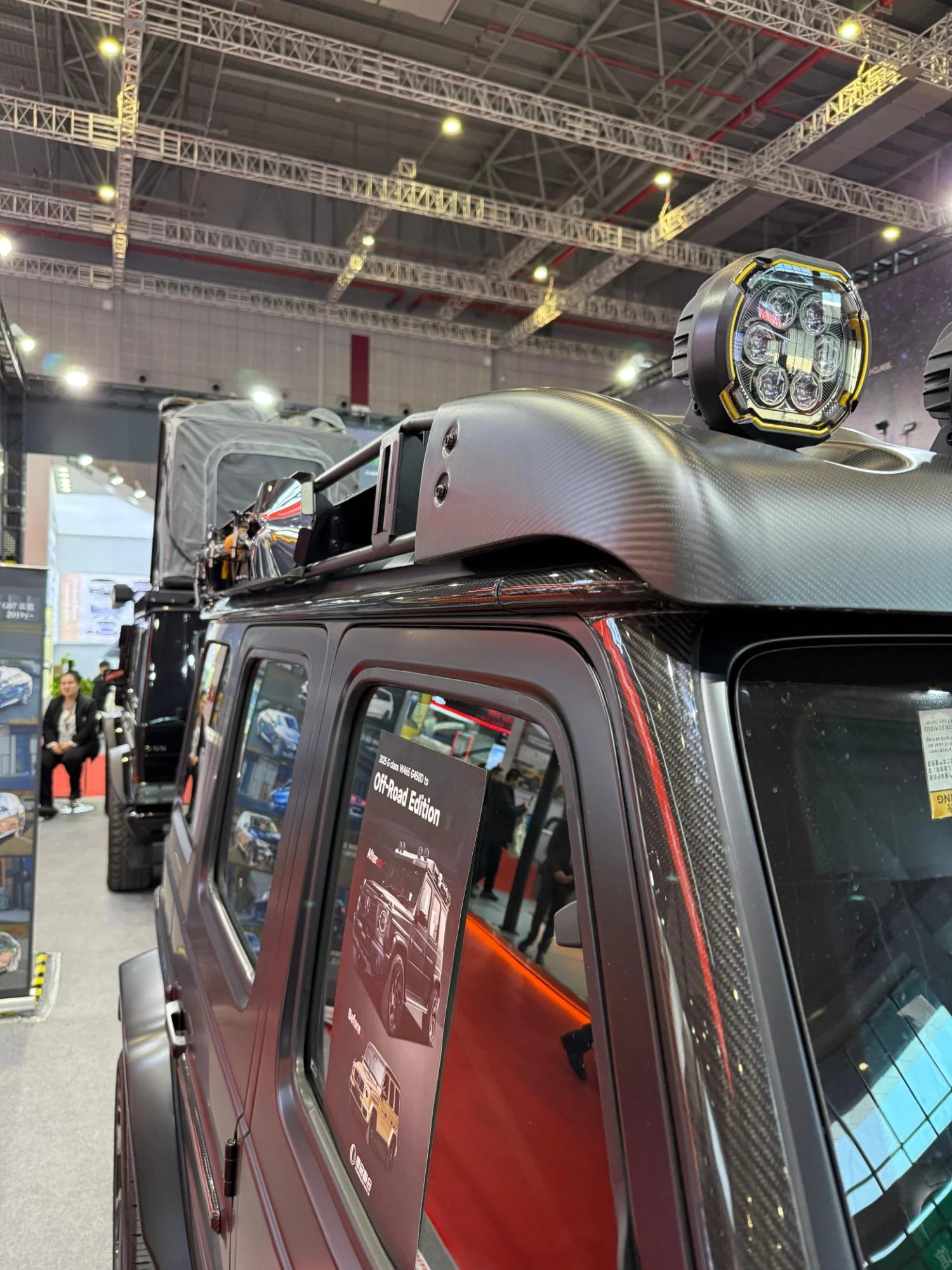 Carbon-Dachzierleiste mit A-Säulen für Mercedes-Benz G-Klasse W465 (2024+)