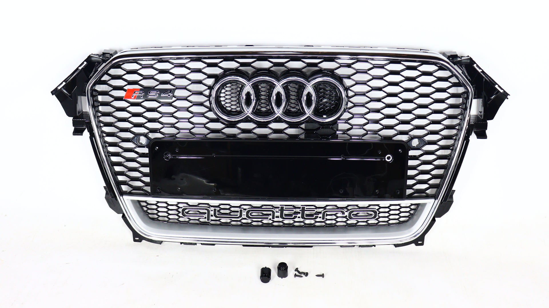 Für Audi A4 B8 FL 2012-2015 Wabengrill Grill RS4 Chrome Quattro Style