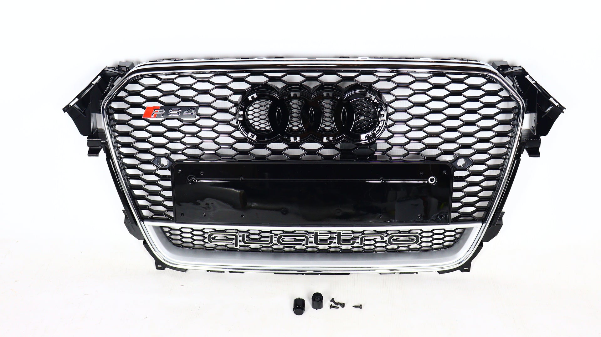 Für Audi A4 B8 FL 2012-2015 Wabengrill Grill RS4 Chrome Quattro Style