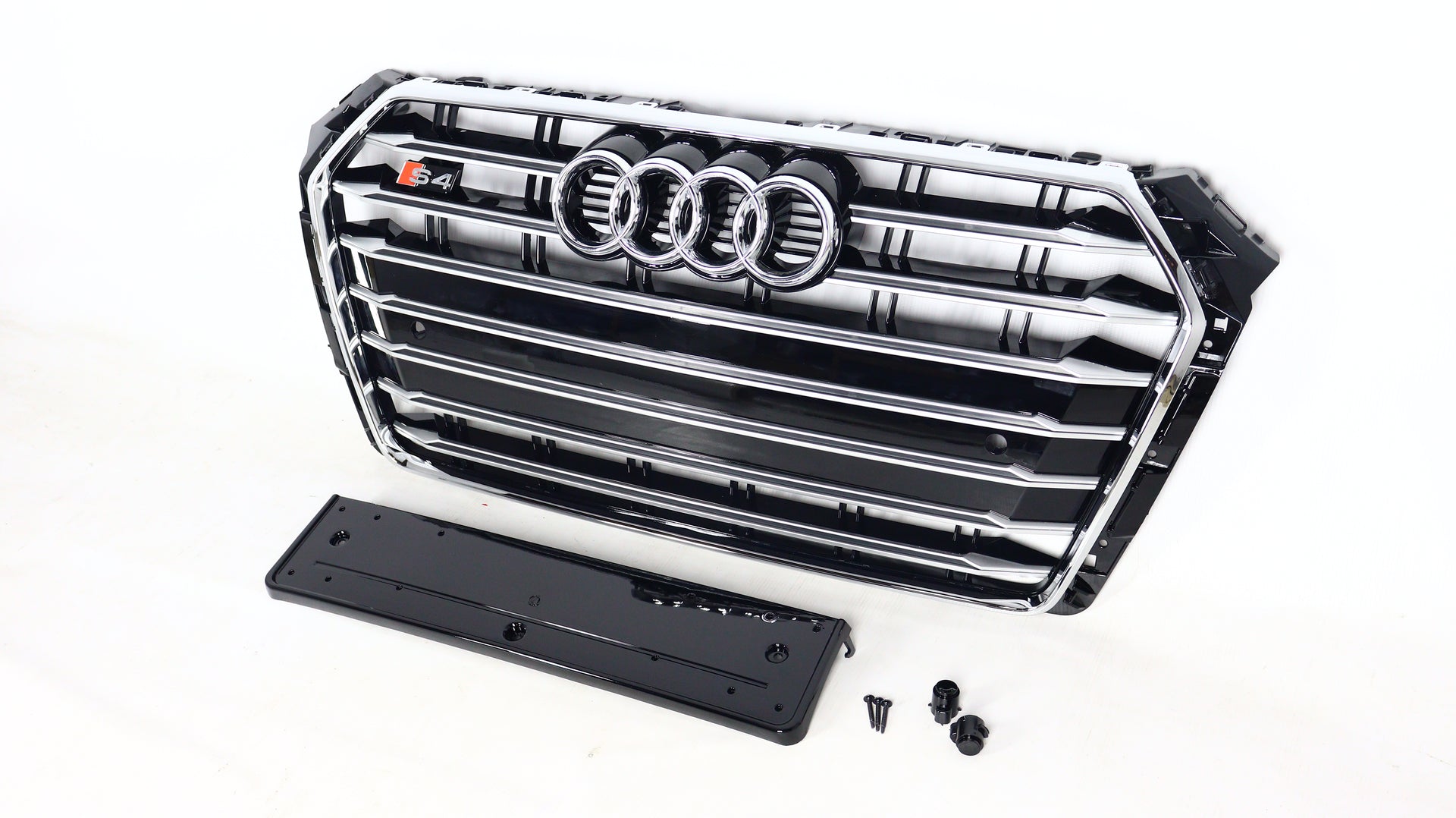 Für Audi A4 B9 2015-2019 Wabengrill Grill S4 Chrome Optik