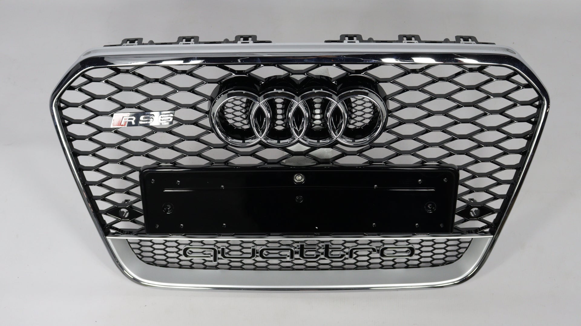 Für Audi A6 C7 2012-2015 Wabengrill Grill RS6 Chrome Quattro Optik