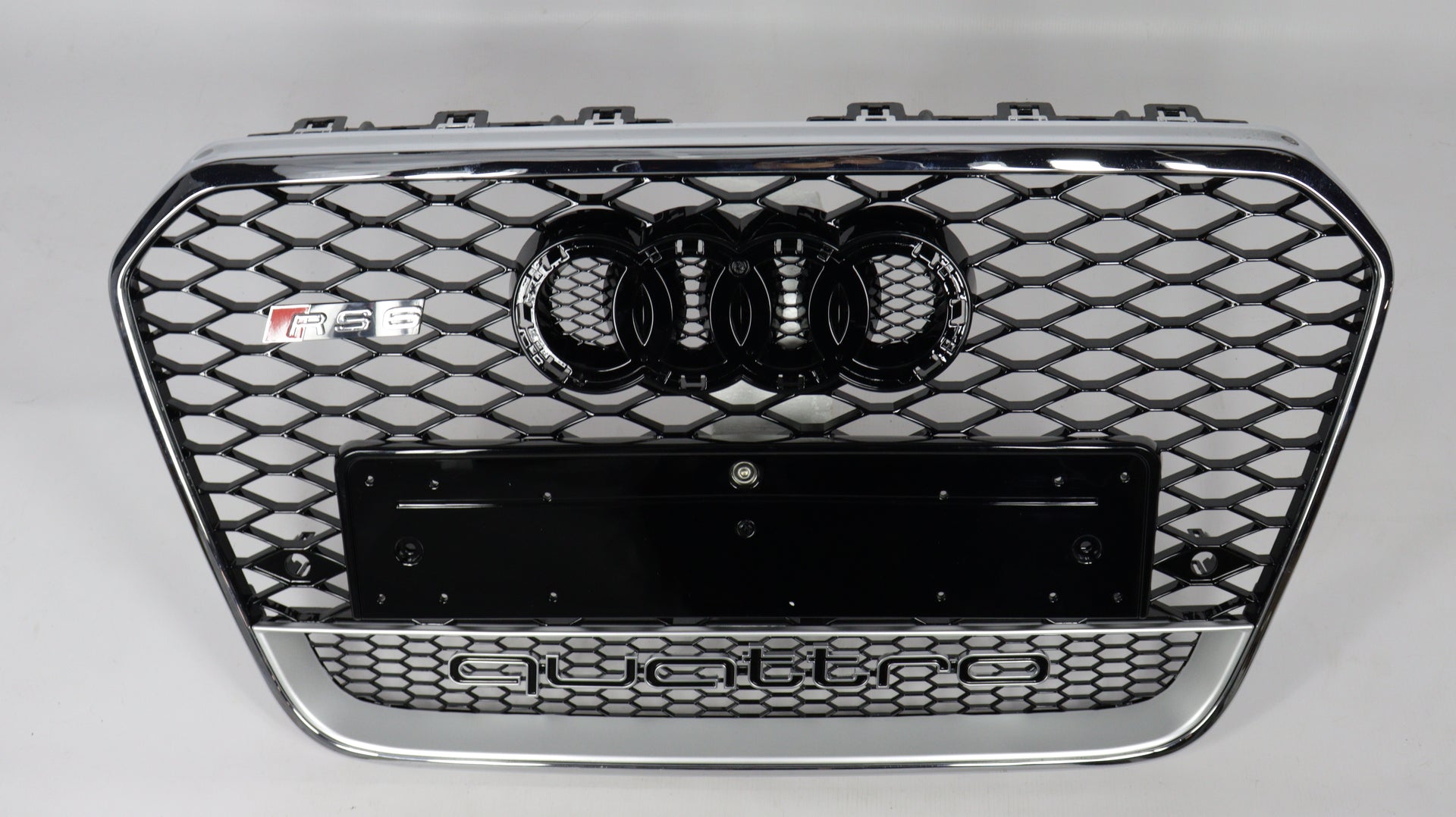 Für Audi A6 C7 2012-2015 Wabengrill Grill RS6 Chrome Quattro Optik