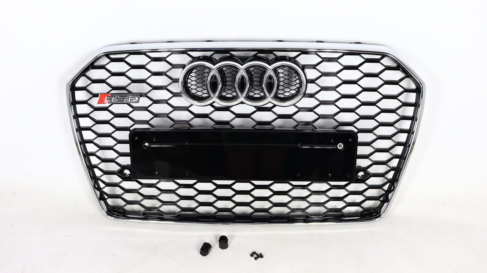 Für Audi A6 C7 2014-2018 Wabengrill Grill RS6 Chrome Optik