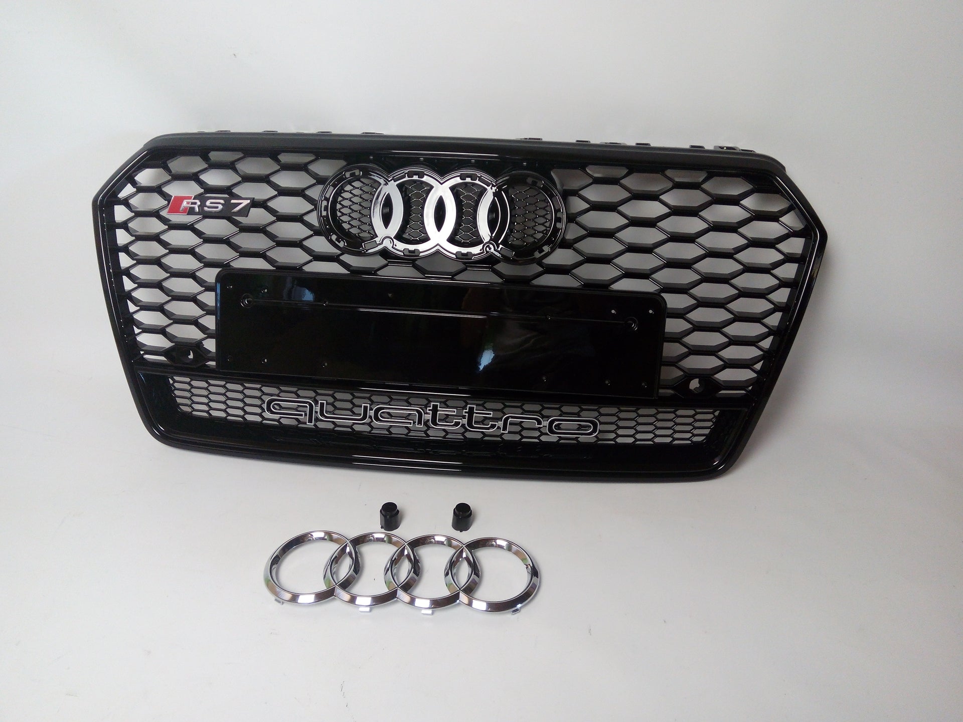 Für Audi A7 4G 2014-2017 FL Wabengrill Grill RS7 Chrome Quattro Optik