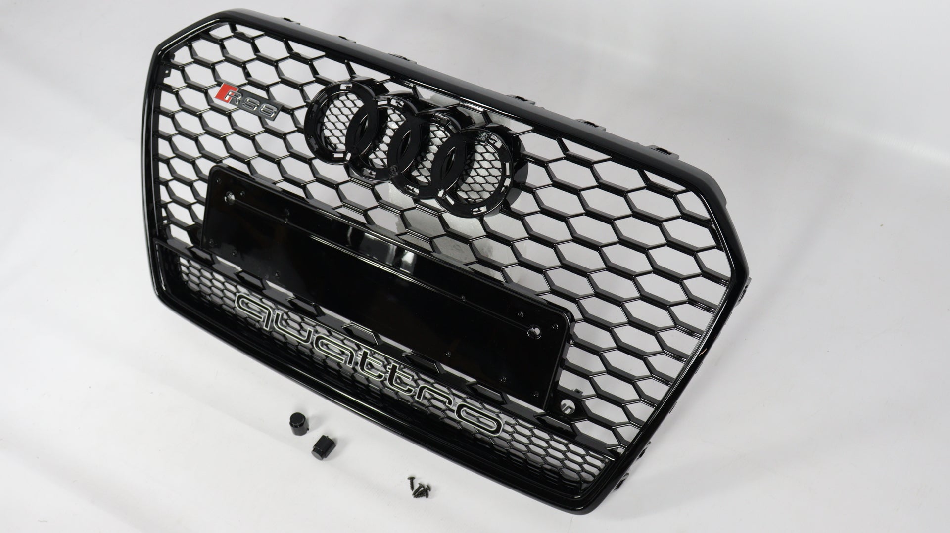 Für Audi A6 C7 2014-2018 Wabengrill Grill RS6 Black Quattro Optik