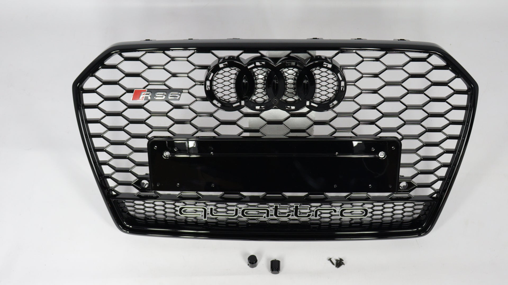 Für Audi A6 C7 2014-2018 Wabengrill Grill RS6 Black Quattro Optik