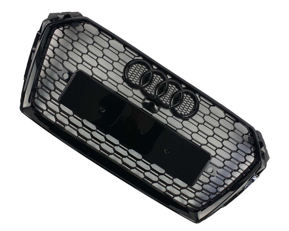 Für Audi A4 B9 2015-2019 Wabengrill Grill RS4 Black Quattro Optik